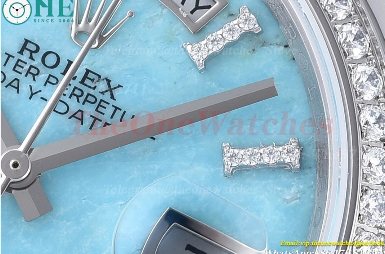 DayDate SS A2836 Turquoise RAF Dial 36mm SS Pres Dia 0520